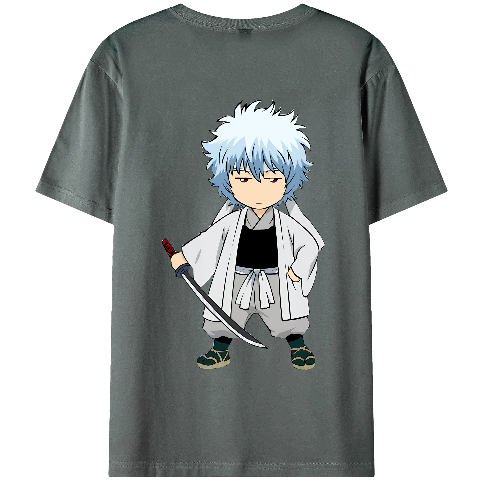 （画像用） ぎんたま 坂田銀時（さかたぎんとき） 神楽 志村新八（しむら しんぱち） GINTAMA Sakata Gintoki Kagura Shimura Shinpachi 綿100％ メンズ半袖Tシャツ（バックプリント） 通気性